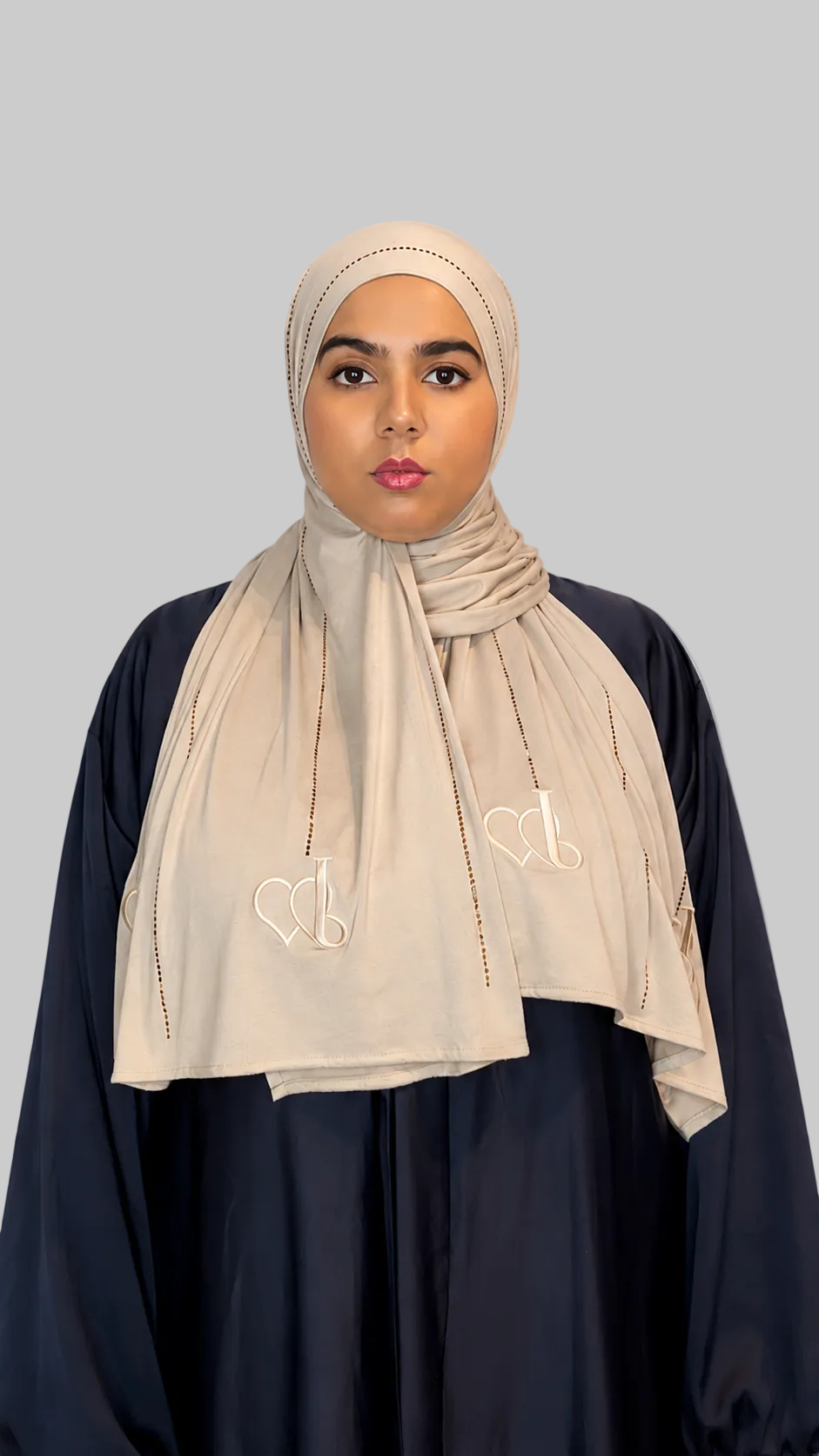 Hijab Strass Beige Sable