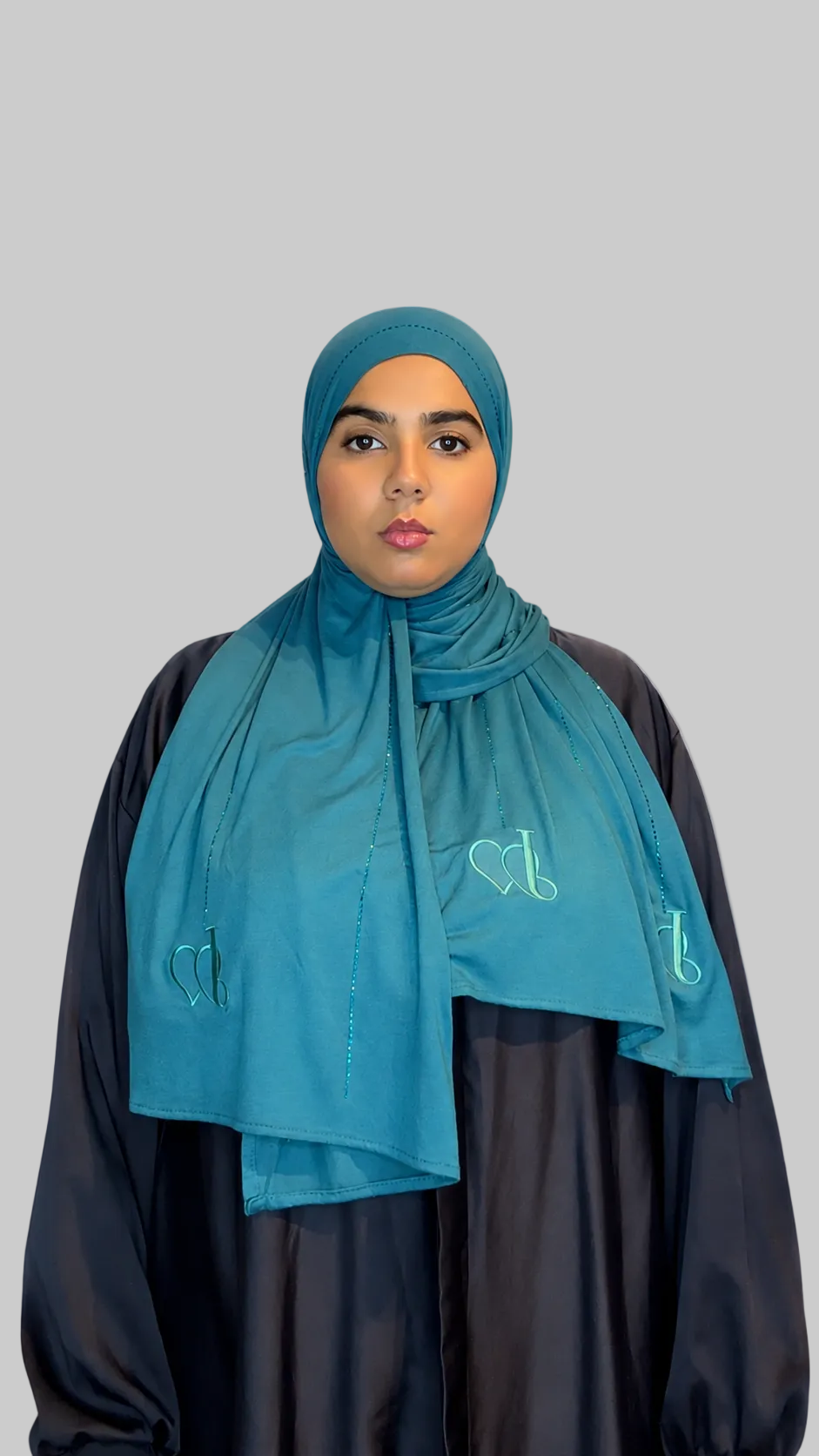 Hijab Strass Bleu Pétrole