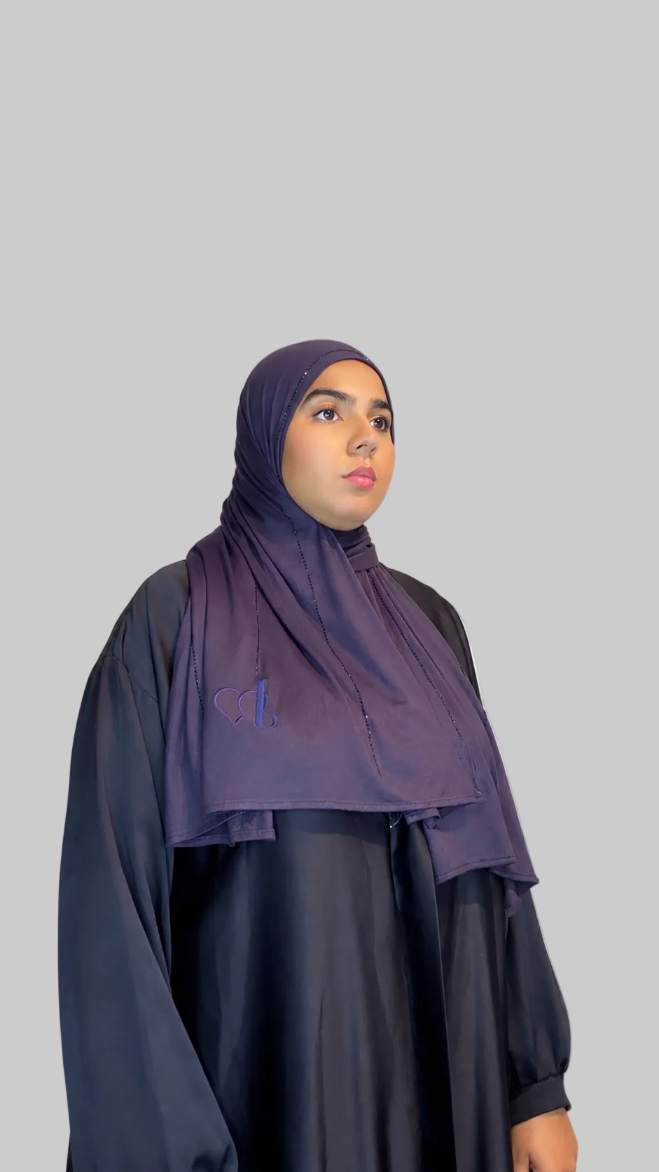 Hijab Strass Violet Foncé