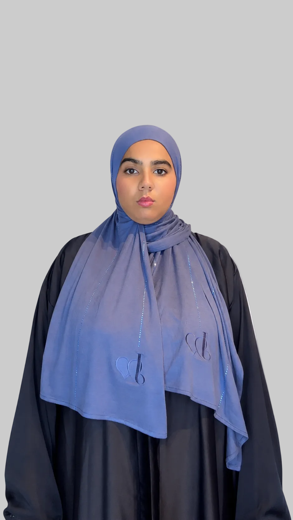 Hijab Strass Bleu Mer