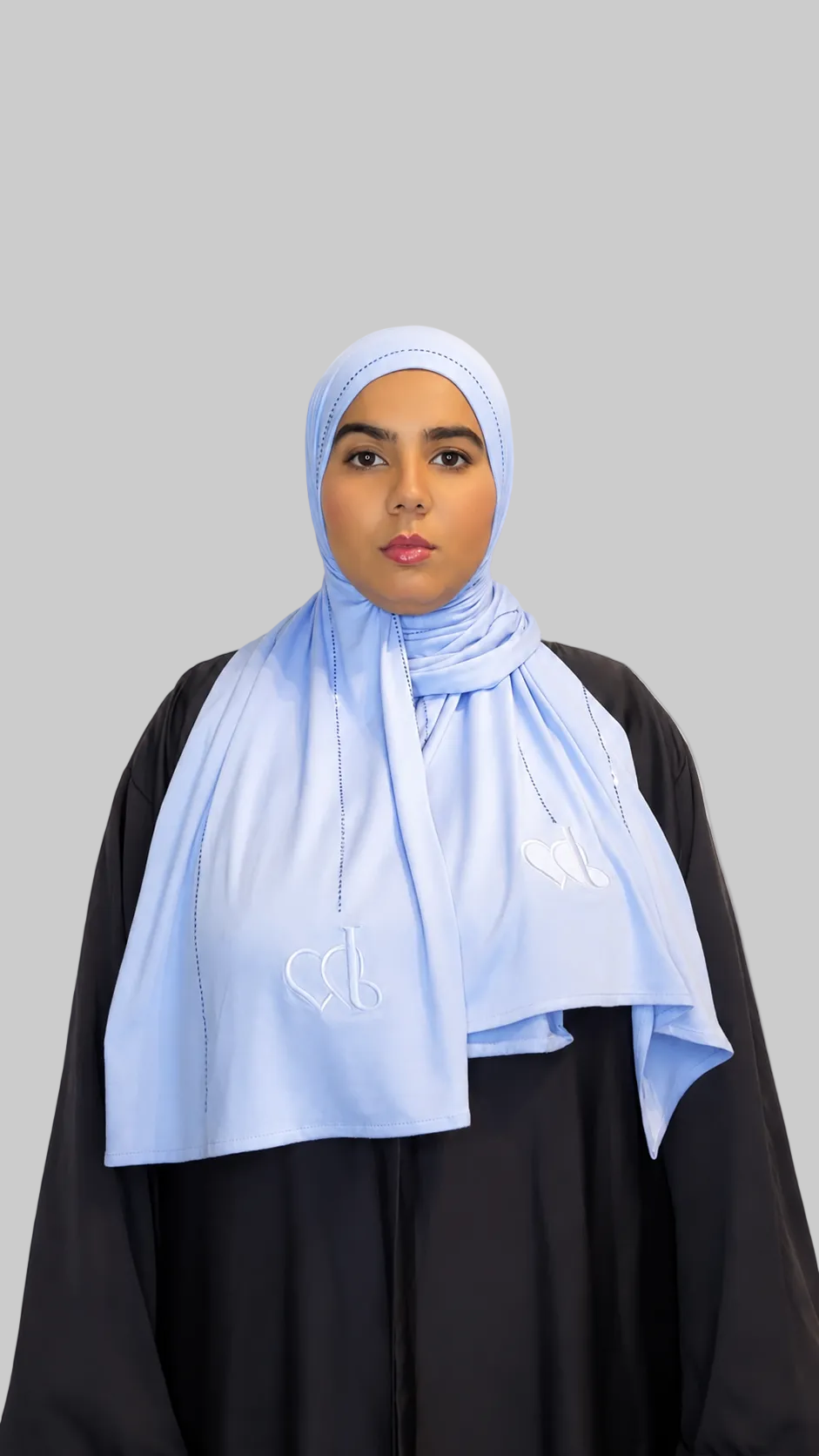 Hijab Strass Bleu Ciel
