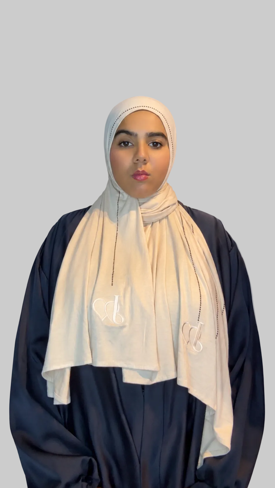 Hijab Strass Crème