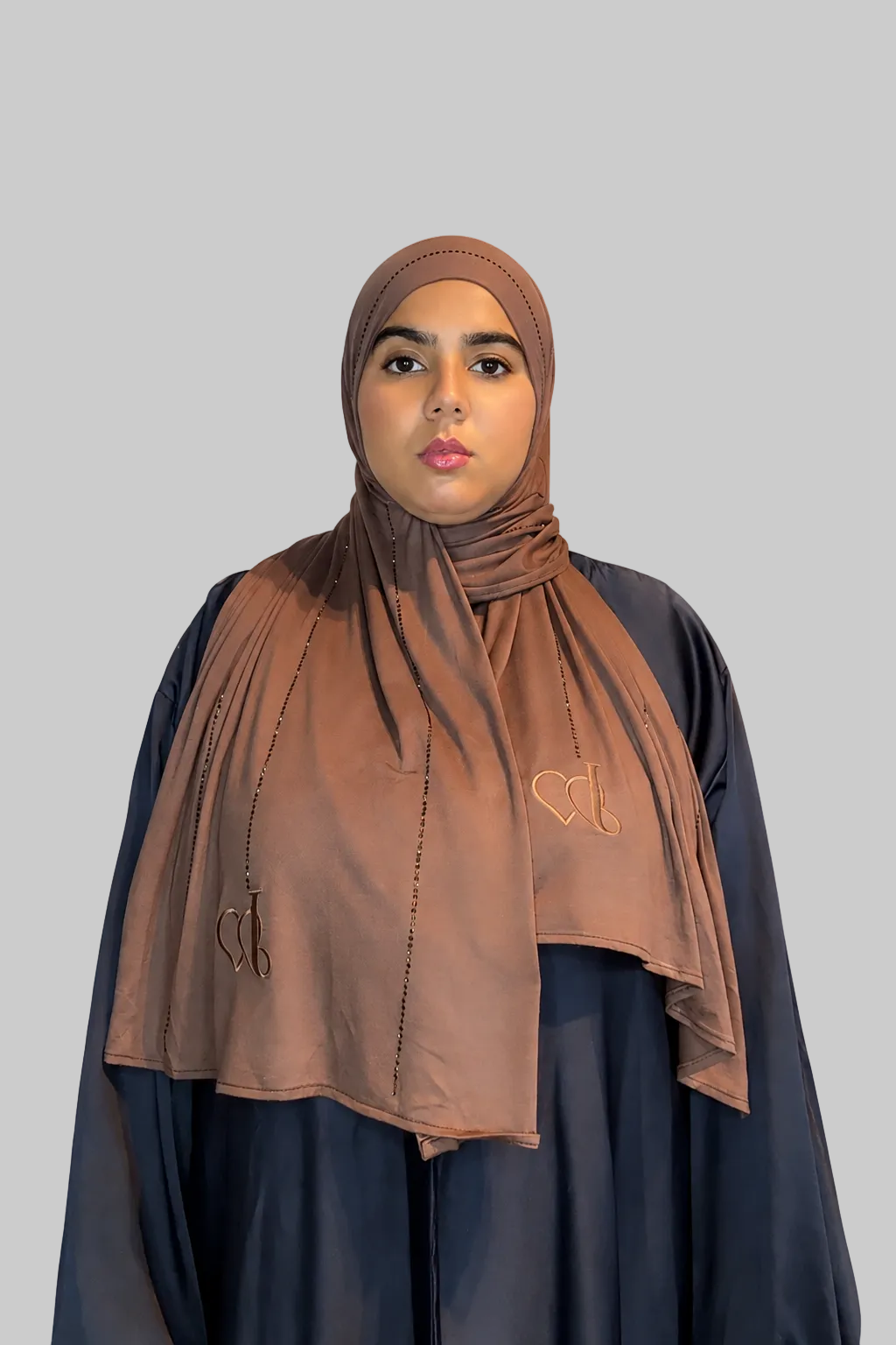Hijab Strass Marron Clair