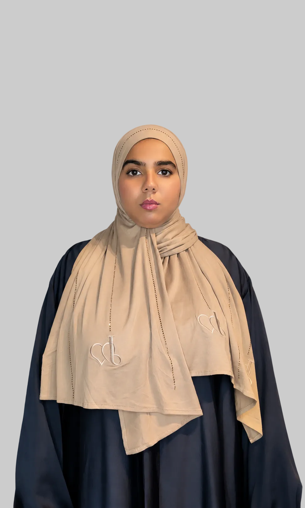 Hijab Strass Beige Caramel