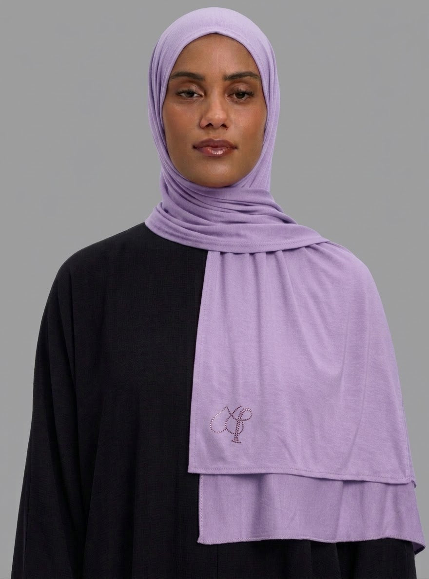 Hijab Bambou Violet Pastel