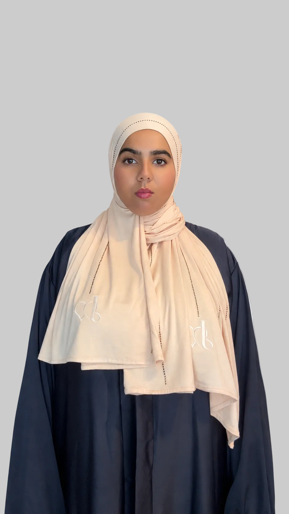 Hijab Strass Beige Clair