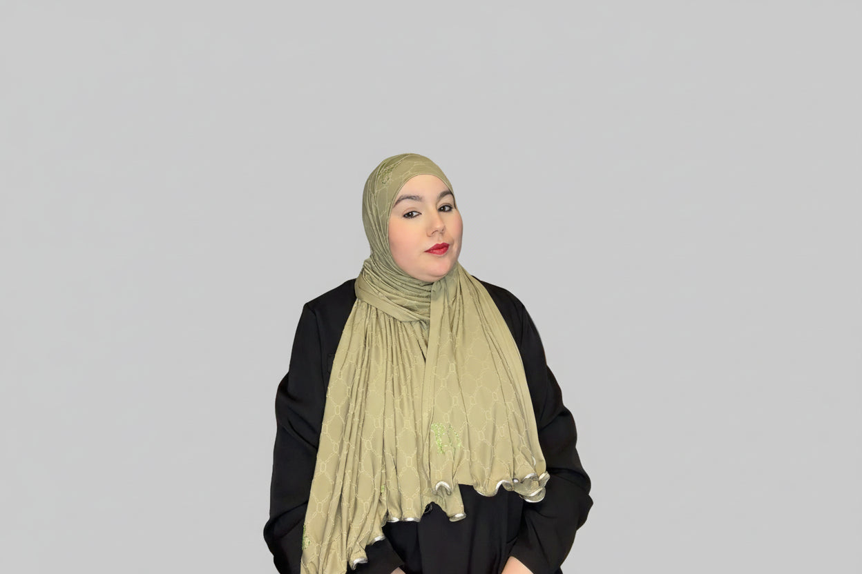 Jersey monogram - Olive doux