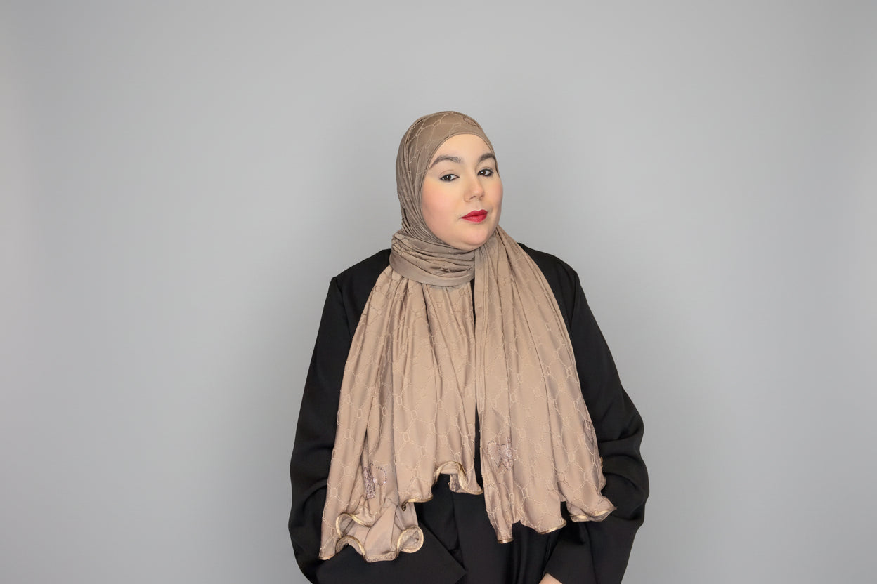 jersey monogram - beige brun