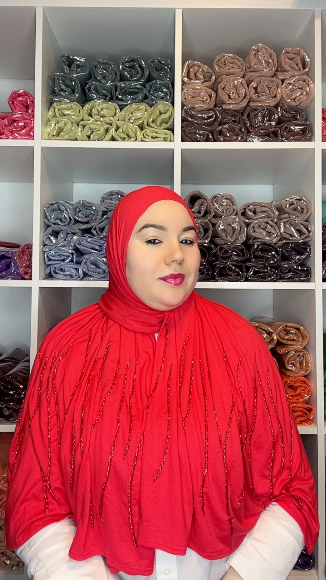 Hijab Diamant - rouge