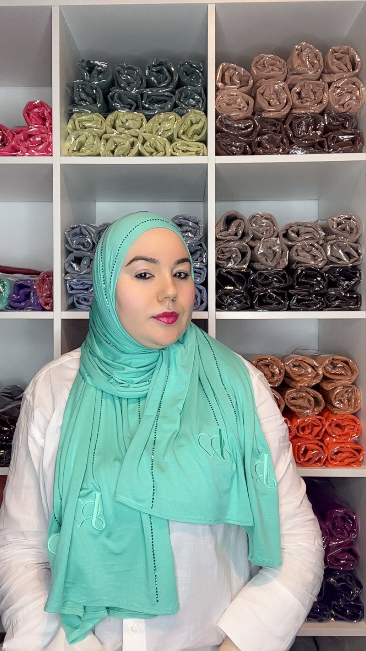 Hijab Strass -  Vert menthe