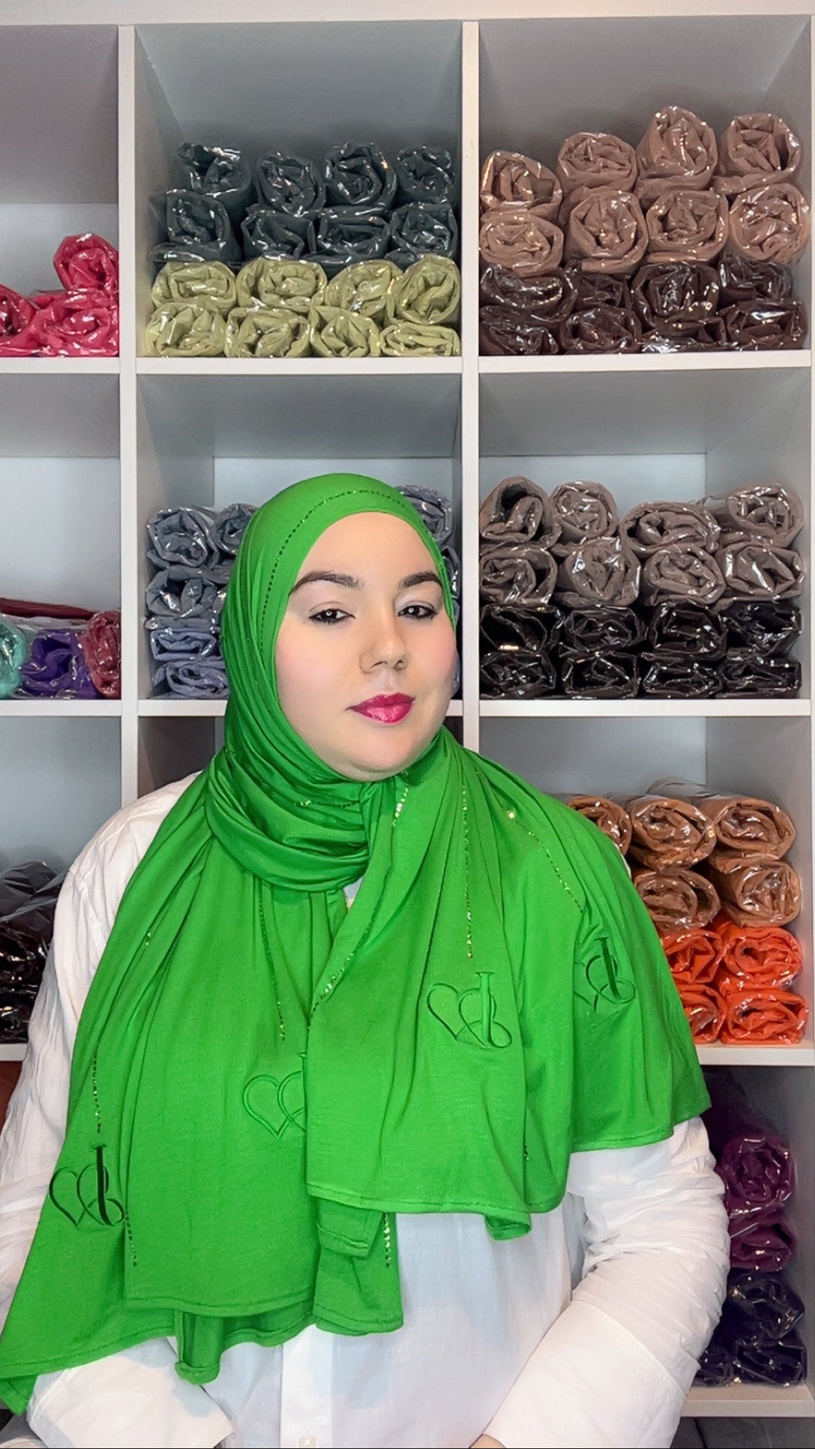 Hijab Strass - Vert vif